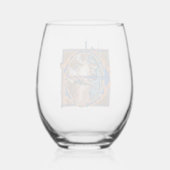 Verlicht Initiaal E Wijnglas Wijnglas Zonder Voet (Achterkant)