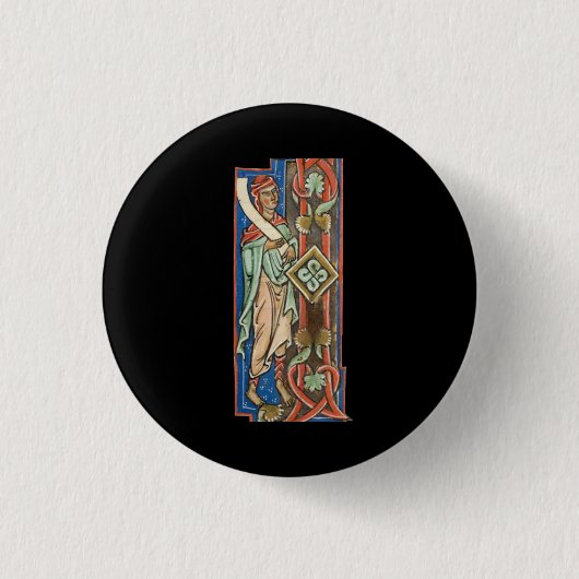 Verlicht Initiaal I Ronde Button 3,2 Cm (Voorkant)