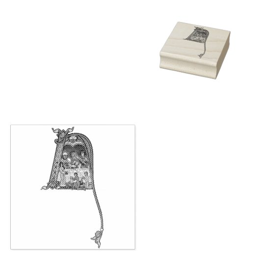 Verlicht Initiaal N Rubberstempel (Gestempeld)