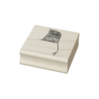 Verlicht Initiaal N Rubberstempel