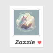 Verlicht je fantasie - Schattigee eenhoorn Sticker (Vel)