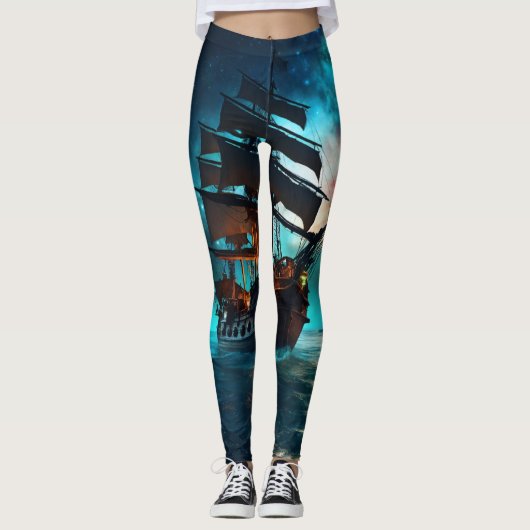Verlicht je garderobe met de Eclipse All-Over Leggings (Voorkant)