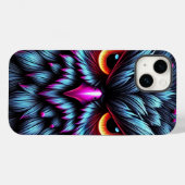 Verlicht je stijl met de Neon Uil Case-Mate iPhone Case (Achterkant (horizontaal))