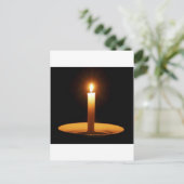 Verlicht Kaars op Black.jpg Briefkaart (Staand voorkant)