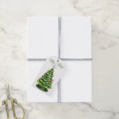  verlicht keramische kerstboom cadeau Label Cadeaulabel (Met Touw)