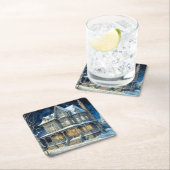 verlicht kersthuis kartonnen onderzetters (Insitu)