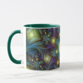 Verlicht kleurrijk Fractal Art Pattern-monogram Mok (Links)