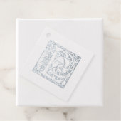 verlicht L Silver Jubileum monogram Bedankjes Labels (Met doos)