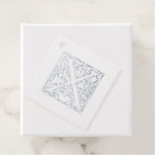 verlicht Letter X Silver Jubileum monogram Bedankjes Labels (Met doos)