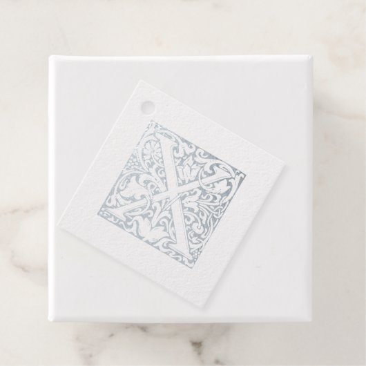 verlicht Letter X Silver Jubileum monogram Bedankjes Labels (Met doos)