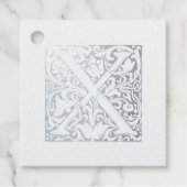 verlicht Letter X Silver Jubileum monogram Bedankjes Labels (Voorkant)
