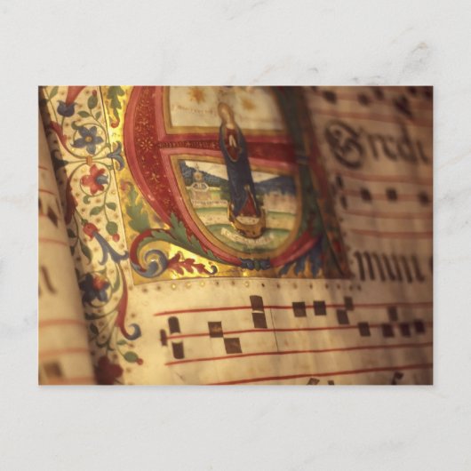 Verlicht manuscript briefkaart (Voorkant)