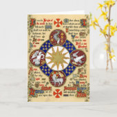 Verlicht Manuscript Epiphany Kaart (Gele Bloem)