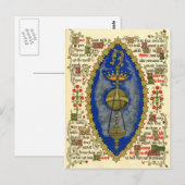 Verlicht Manuscript for Ascension Day Briefkaart (Voorkant / Achterkant)