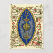 Verlicht Manuscript for Ascension Day Briefkaart (Voorkant)