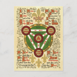 Verlicht Manuscript of the Heilige Drievuldigheid Briefkaart