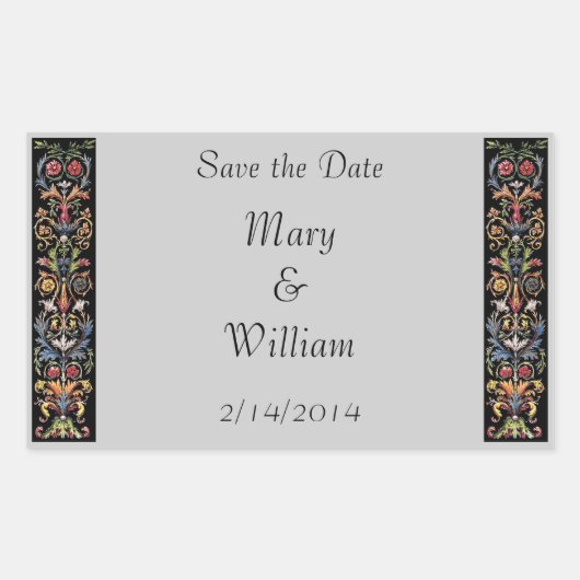 Verlicht Manuscript sparen de Tellers van de Datum Rechthoekige Sticker (Voorkant)