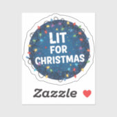 Verlicht met Kerstmis Sticker (Vel)