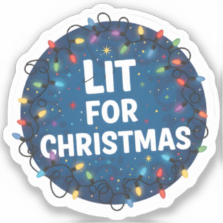 Verlicht met Kerstmis Sticker