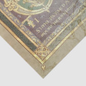 Verlicht middeleeuws tissuepapier (Detail)