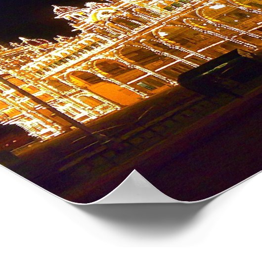 Verlicht Mysore Palace Poster (Hoek)