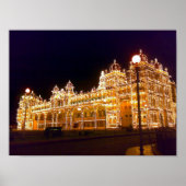 Verlicht Mysore Palace Poster (Voorkant)