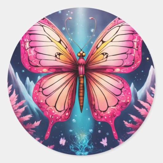 Verlicht ontwerp: licht gecontroleerde omgeving ma ronde sticker (Voorkant)