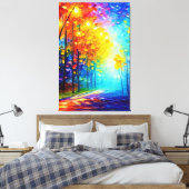 Verlicht pad canvas afdruk (Insitu (Slaapkamer))