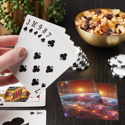 Verlicht quantumraster pokerkaarten (Insitu)