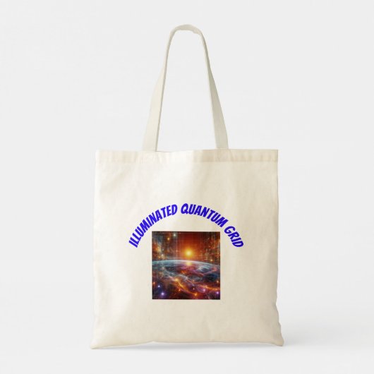 Verlicht quantumraster tote bag (Achterkant)