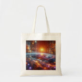 Verlicht quantumraster tote bag (Voorkant)