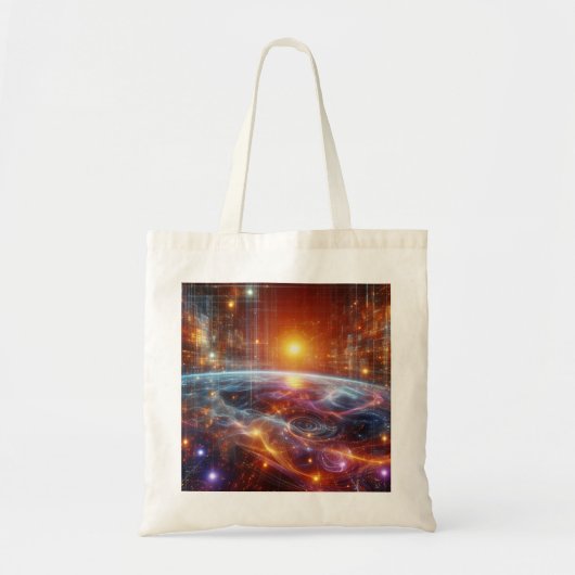 Verlicht quantumraster tote bag (Voorkant)
