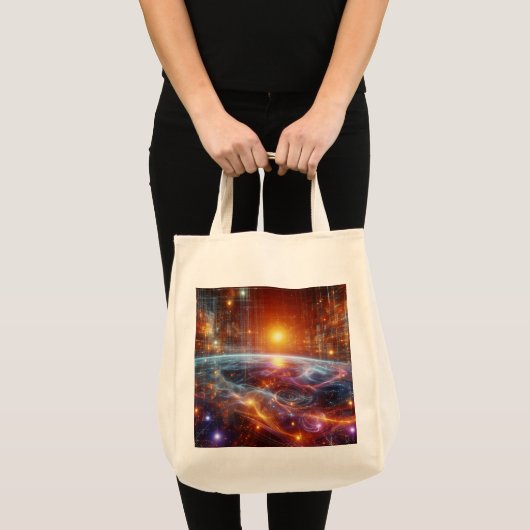 Verlicht quantumraster tote bag (Voorkant (product))