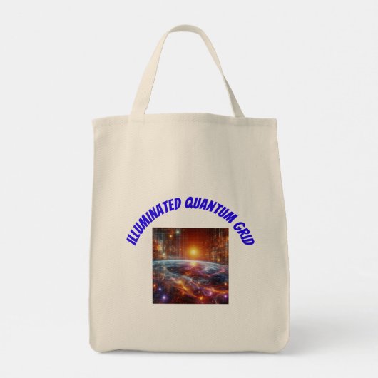 Verlicht quantumraster tote bag (Achterkant)