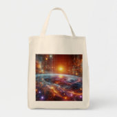 Verlicht quantumraster tote bag (Voorkant)