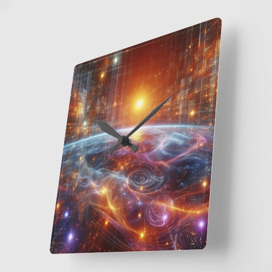 Verlicht quantumraster vierkante klok (Hoek)