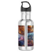 Verlicht quantumraster waterfles  (Achterkant)