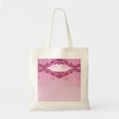 Verlicht roze vocht en florale gift tote bag (Voorkant)