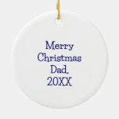 Verlicht schip op de oceaan onder de maan keramisch ornament (Achterkant)