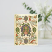 Verlicht symbool voor het festival van Advent Briefkaart (Staand voorkant)