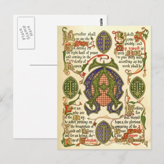 Verlicht symbool voor het festival van Advent Briefkaart (Voorkant / Achterkant)