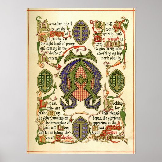 Verlicht symbool voor het festival van Advent. Poster (Voorkant)