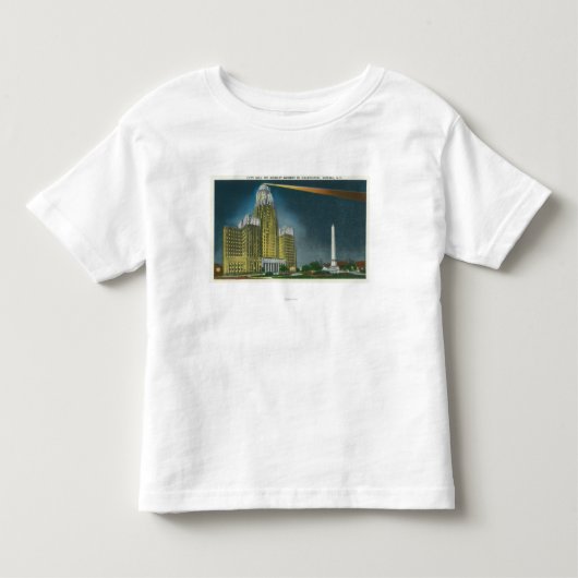 Verlicht Uitzicht stadhuis Kinder Shirts (Voorkant)