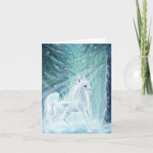 Verlicht ~ Unicorn-Wenskaart Feestdagen Kaart