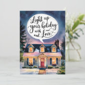 Verlicht uw vakantie - kerst Kaart (Staand voorkant)