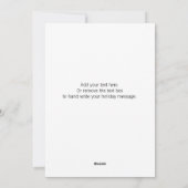 Verlicht uw vakantie plat kerstkaart (Achterkant)