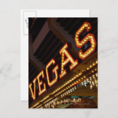 Verlicht Vegas-teken Briefkaart (Voorkant / Achterkant)