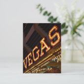 Verlicht Vegas-teken Briefkaart (Staand voorkant)