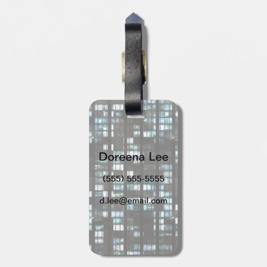 Verlicht vensterpatroon bagagelabel (Achterkant verticaal)