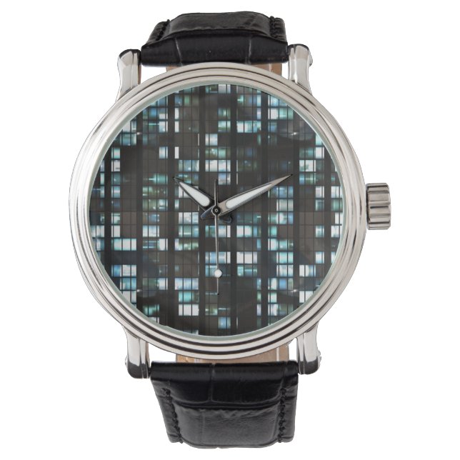 Verlicht vensterpatroon horloge (Voorkant)